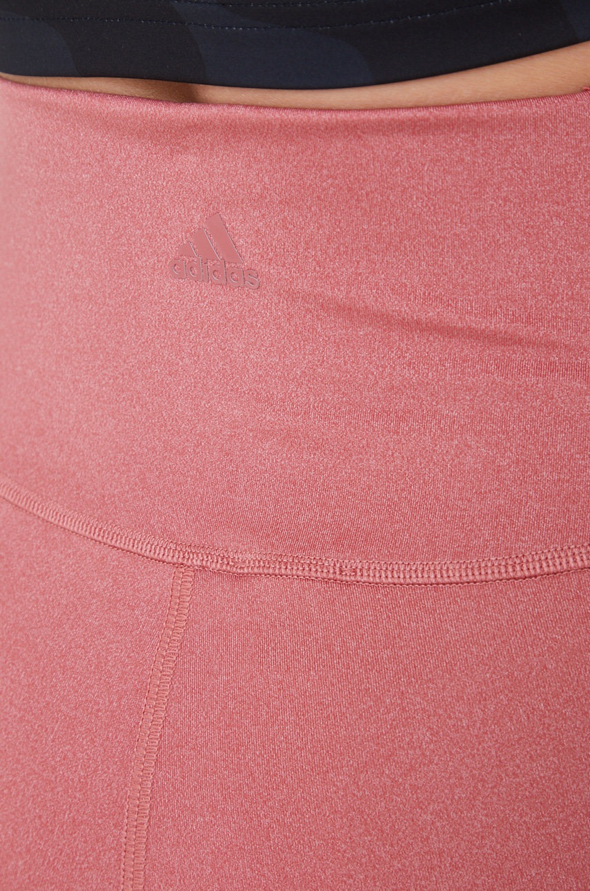 Σορτς γιόγκα adidas Performance Studio Luxe Fire χρώμα: πορτοκαλί φωτογραφία