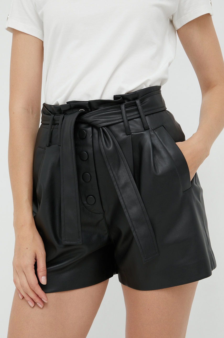 

Къс панталон Liu Jo в черно с изчистен дизайн с висока талия, Черен