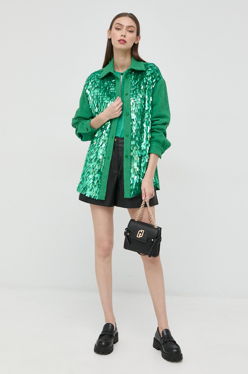 

Шорты Pinko женские цвет чёрный однотонные высокая посадка