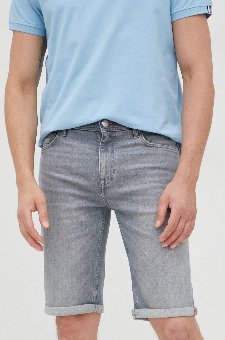 Tommy Hilfiger szorty jeansowe męskie kolor szary
