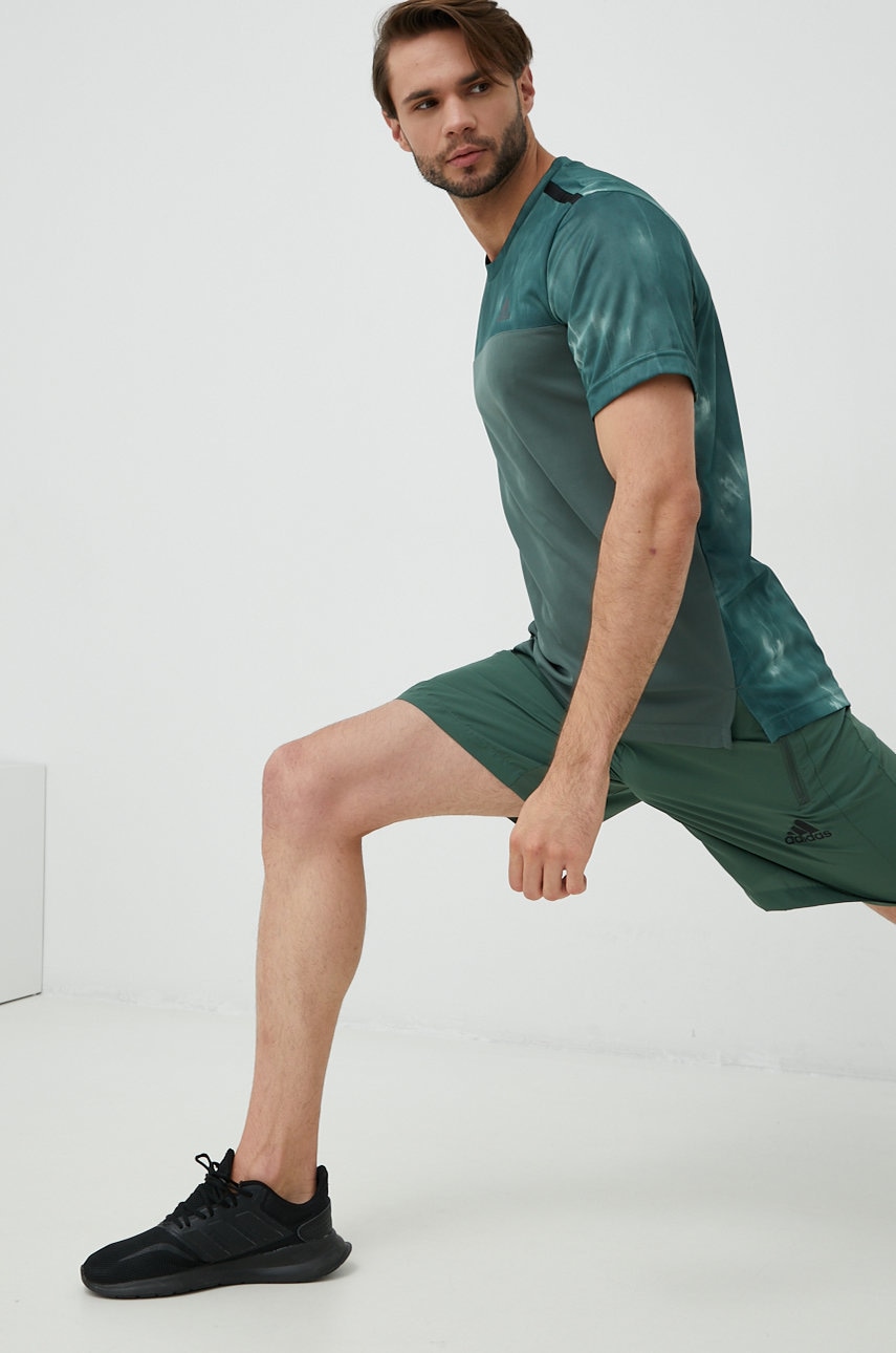 

Шорти для тренувань adidas Performance Designed To Move чоловічі колір зелений