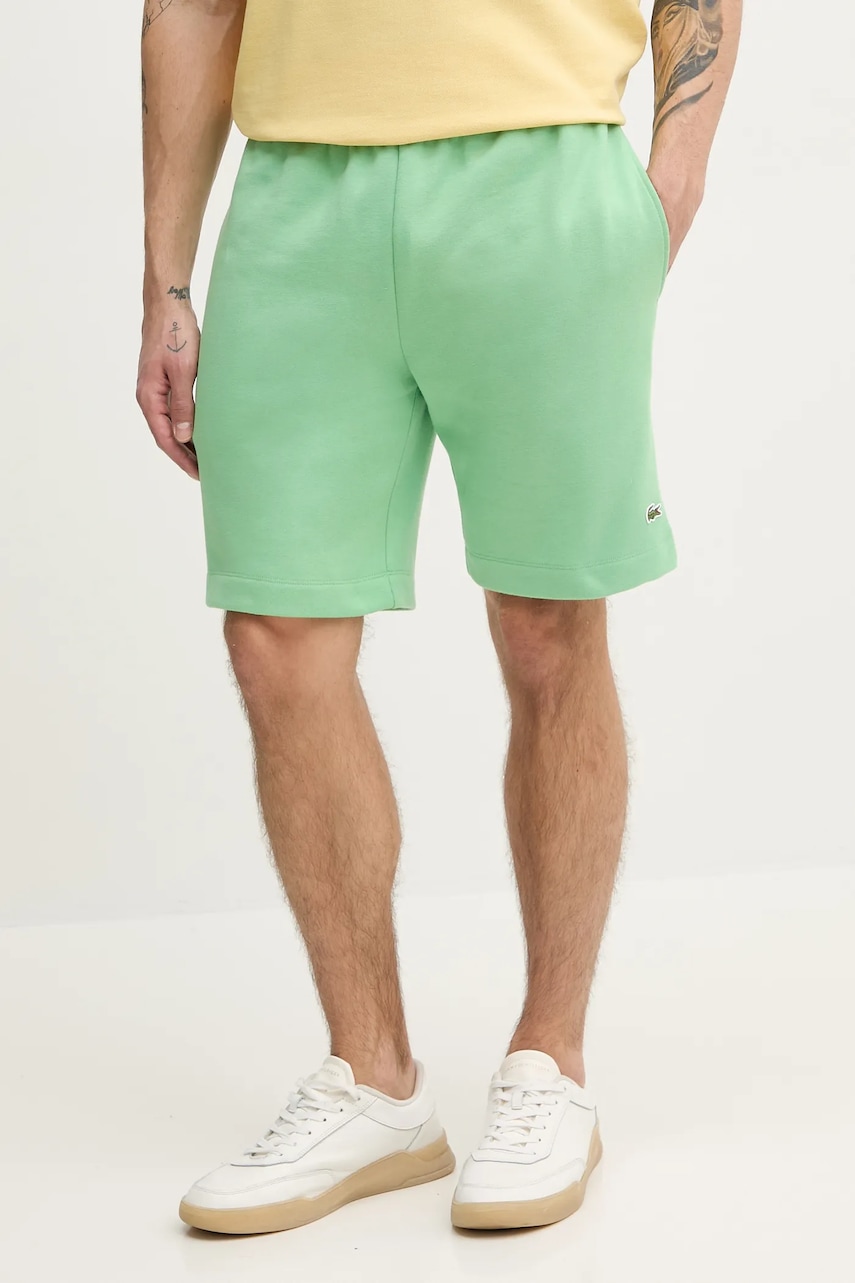 Lacoste pantaloni scurti barbati, culoarea verde
