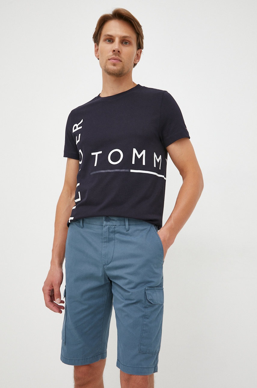 

Памучен къс панталон Tommy Hilfiger, Син