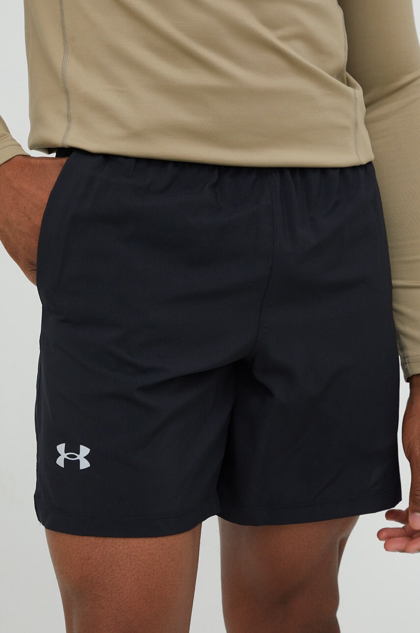 Under armour pantaloni scurți de alergare speed stride 2.0 barbati, culoarea negru