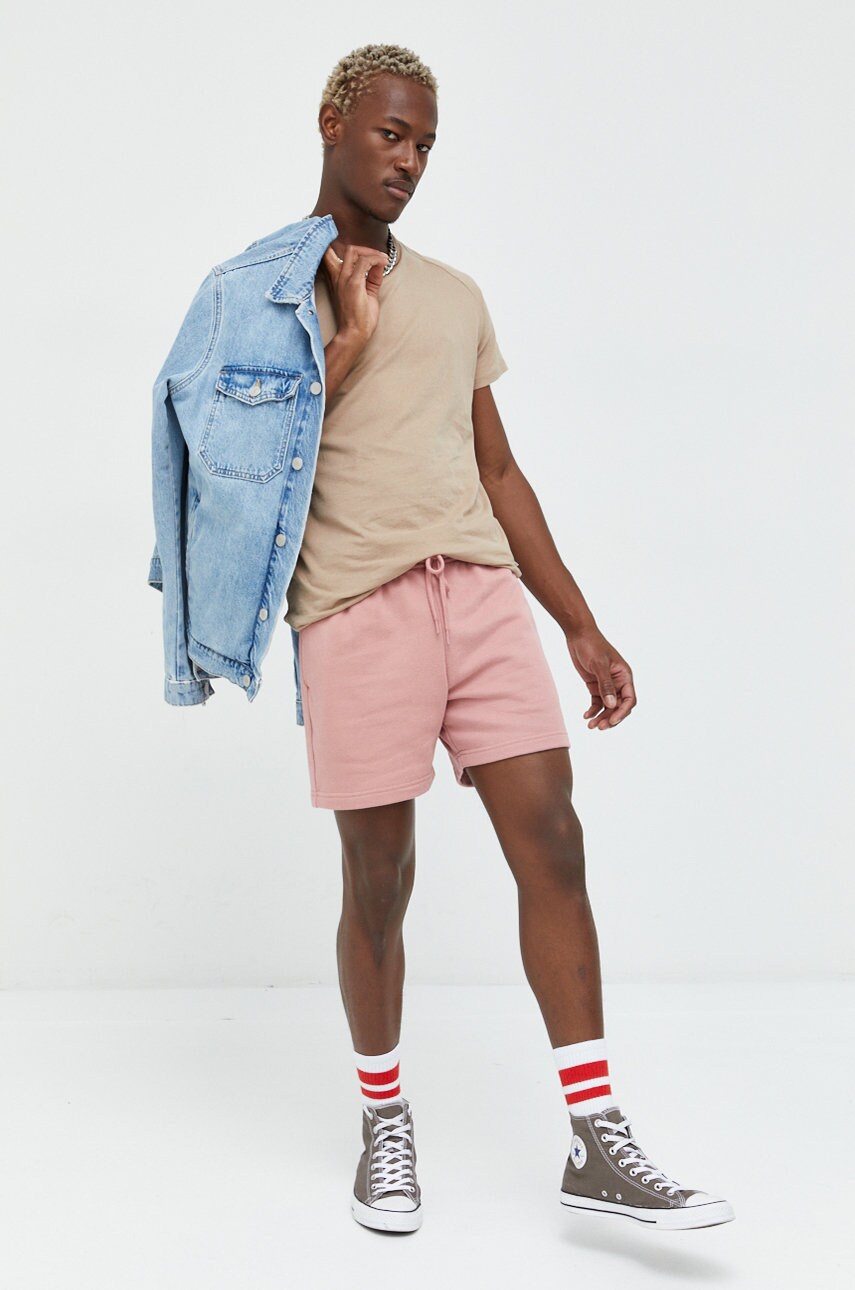 Hollister co. pantaloni scurti barbati, culoarea portocaliu