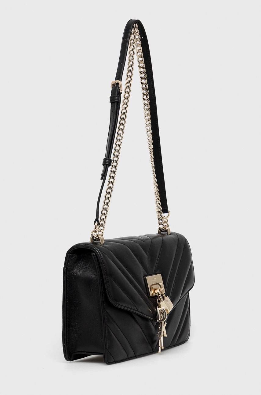 

Кожаная сумочка Dkny цвет чёрный