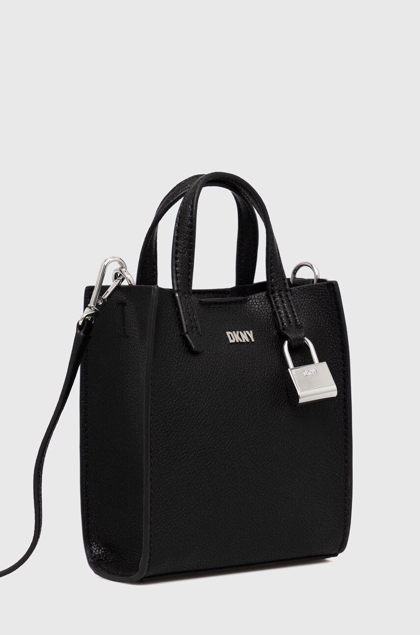 

Кожаная сумочка Dkny цвет чёрный