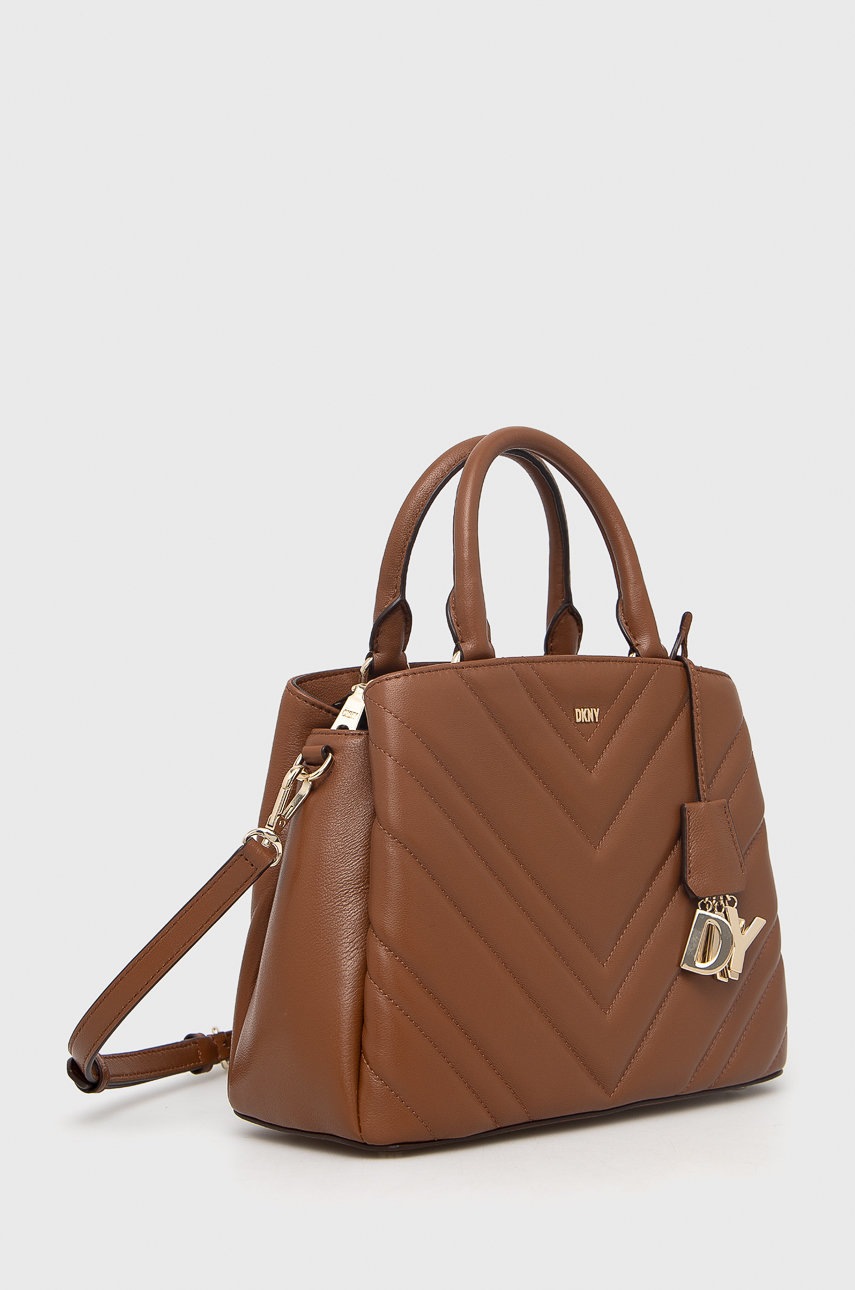 

Шкіряна сумочка Dkny колір коричневий