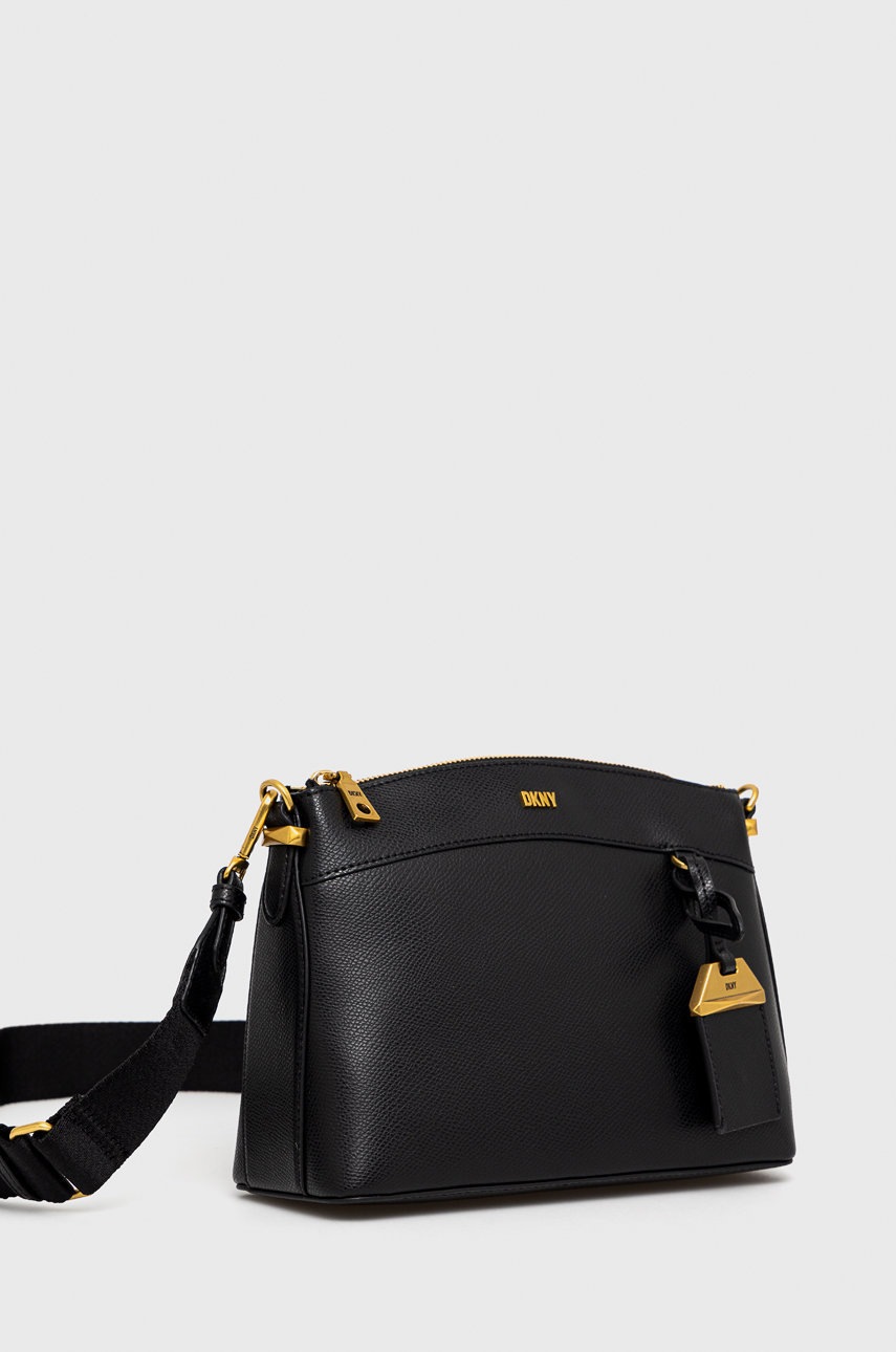 

Кожаная сумочка Dkny цвет чёрный