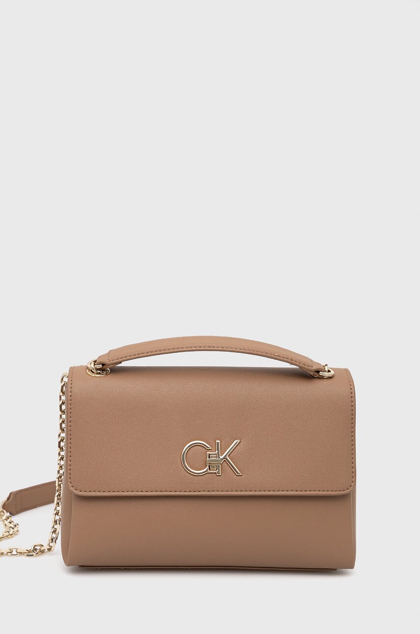 

Чанта Calvin Klein в бежово, Кафяв