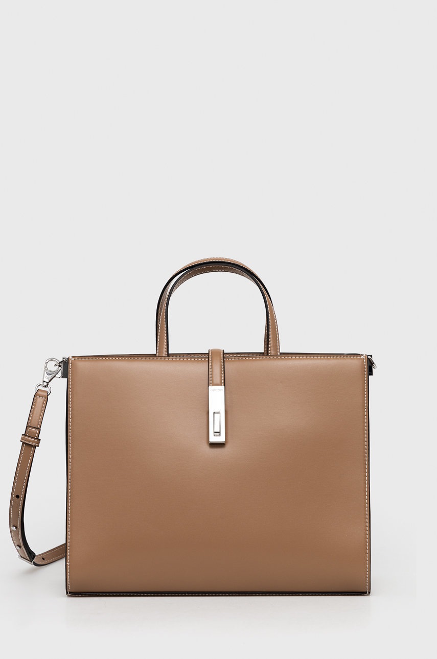 

Чанта Calvin Klein в кафяво, Кафяв