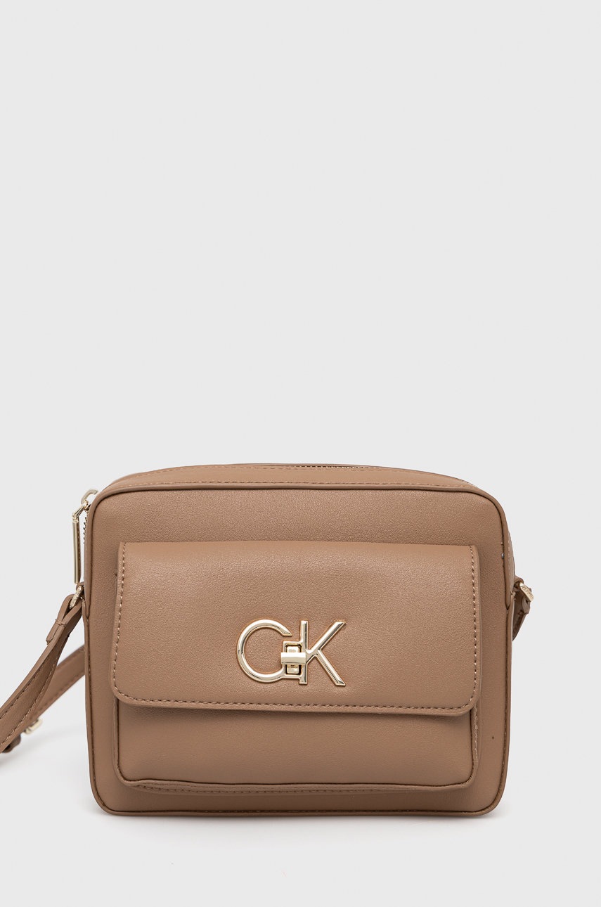 

Чанта Calvin Klein в бежово, Бежов