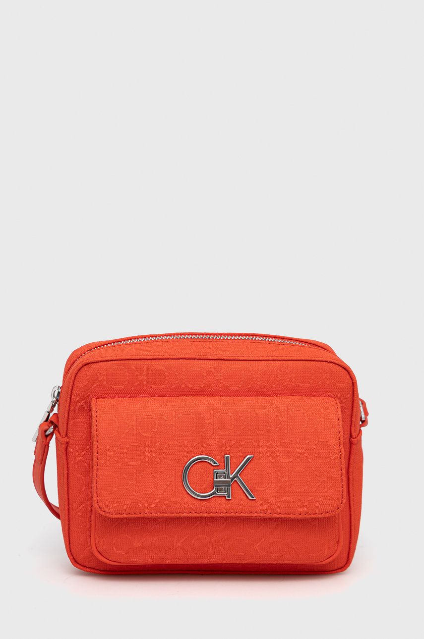 

Чанта Calvin Klein в оранжево, Оранжев