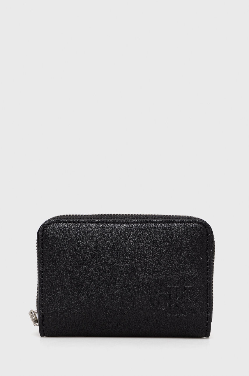 

Портфейл Calvin Klein Jeans дамски в черно, Черен