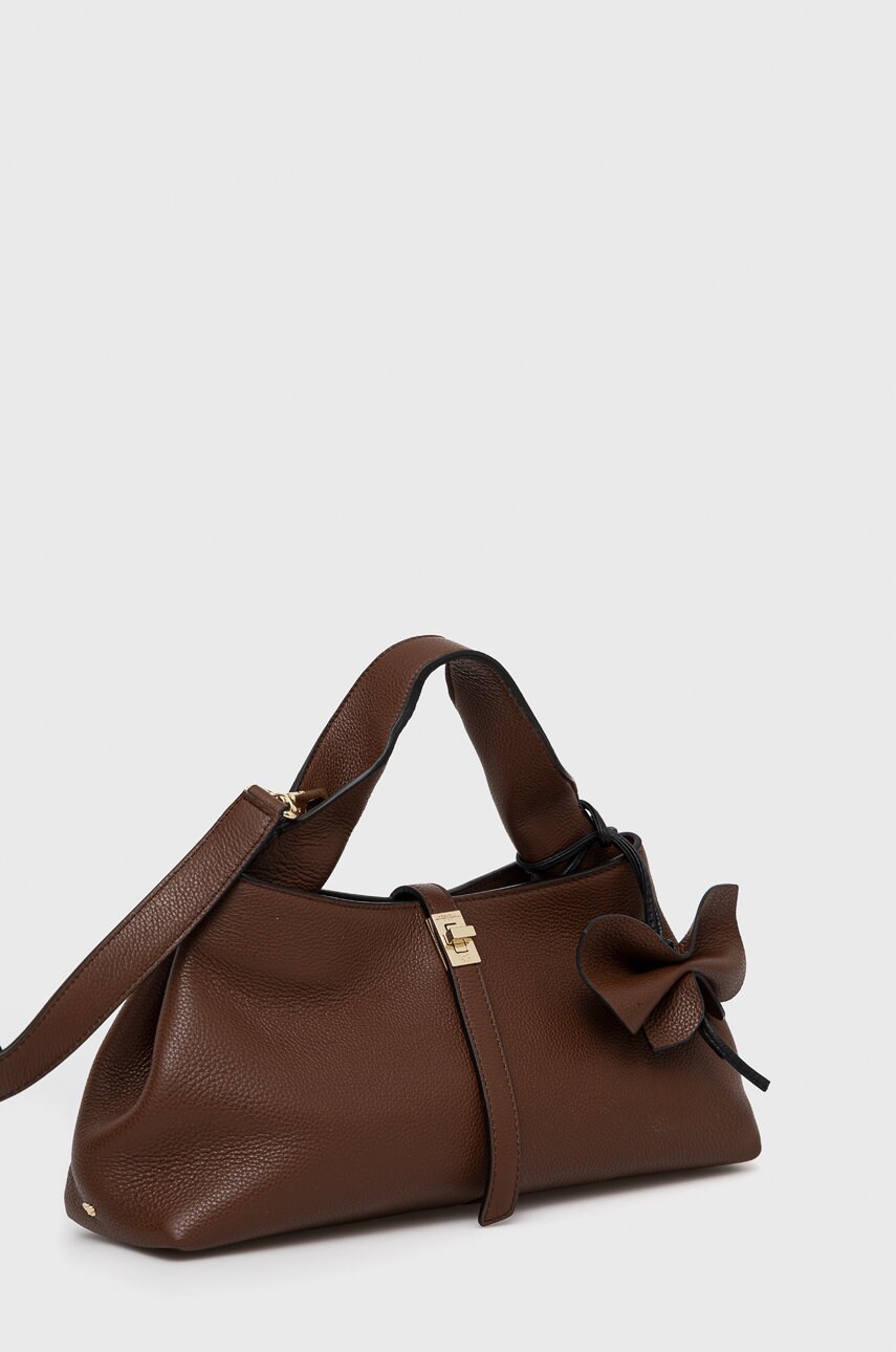 

Кожаная сумочка Weekend Max Mara цвет коричневый