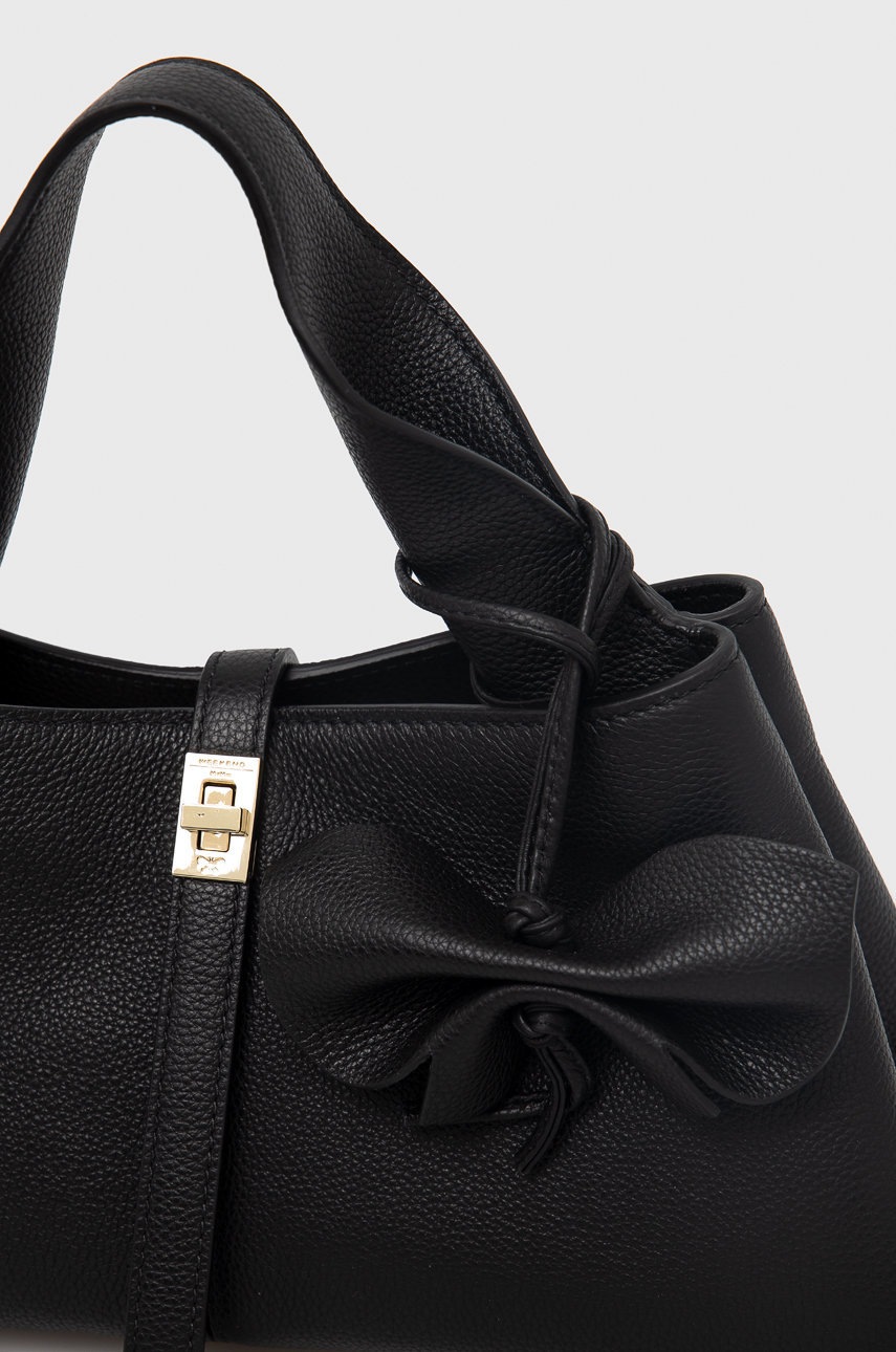 

Кожаная сумочка Weekend Max Mara цвет чёрный