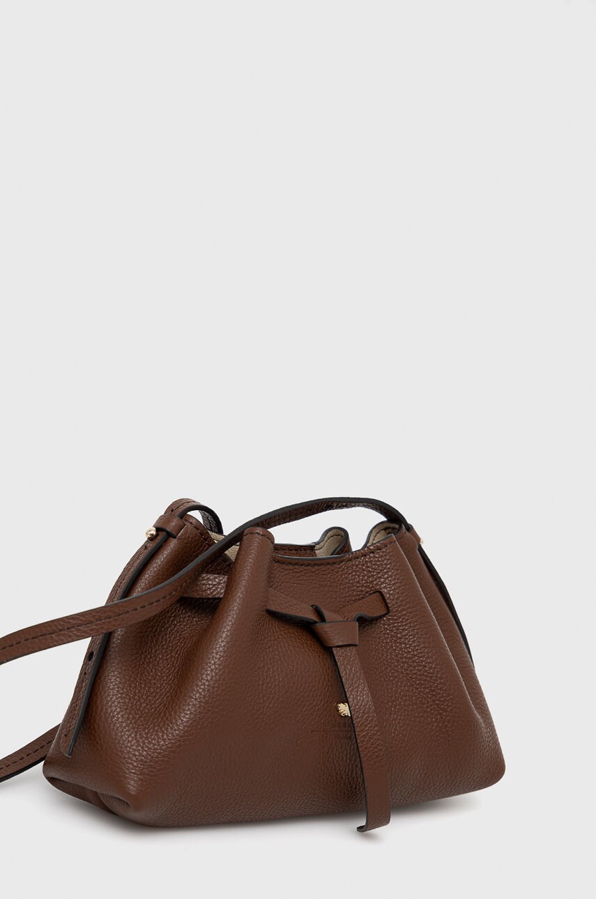 

Кожаная сумочка Weekend Max Mara цвет коричневый