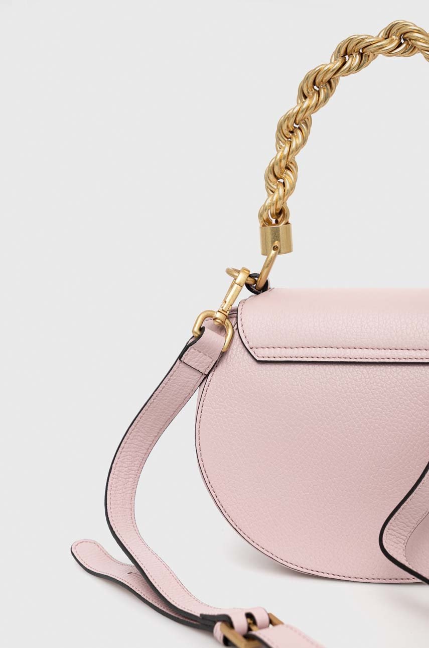 

Кожаная сумочка Guess цвет розовый
