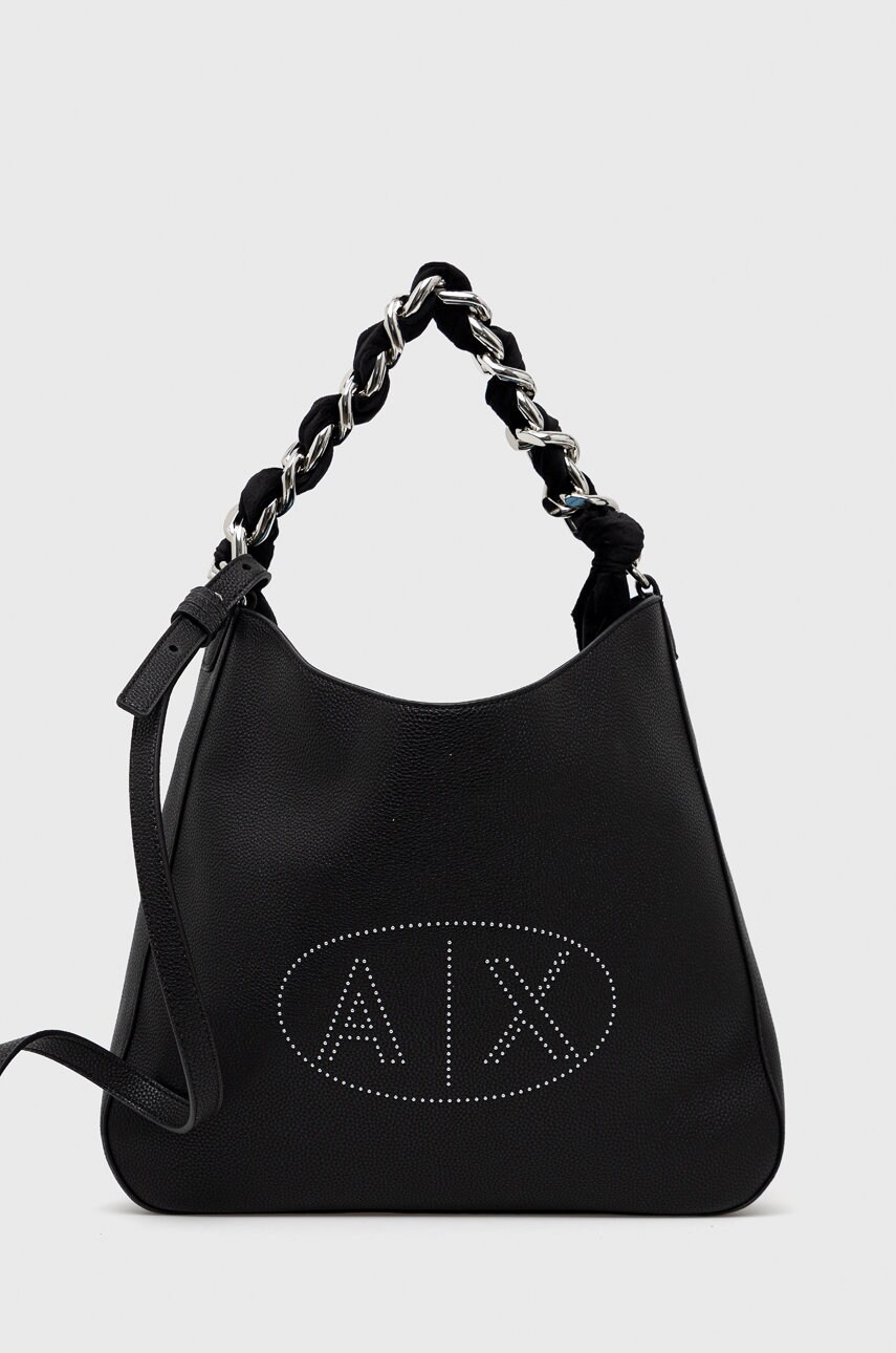 

Чанта Armani Exchange в черно, Черен