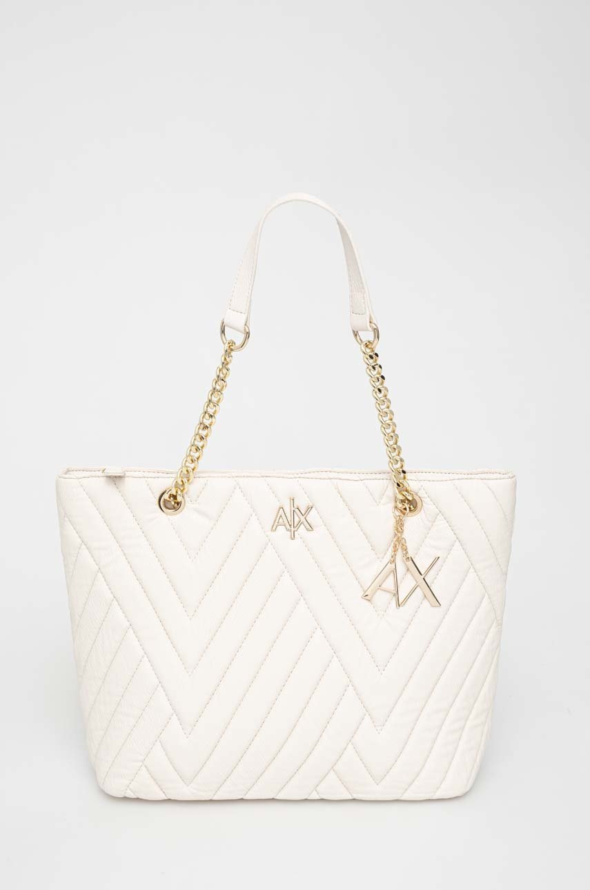 

Чанта Armani Exchange в черно, Бял