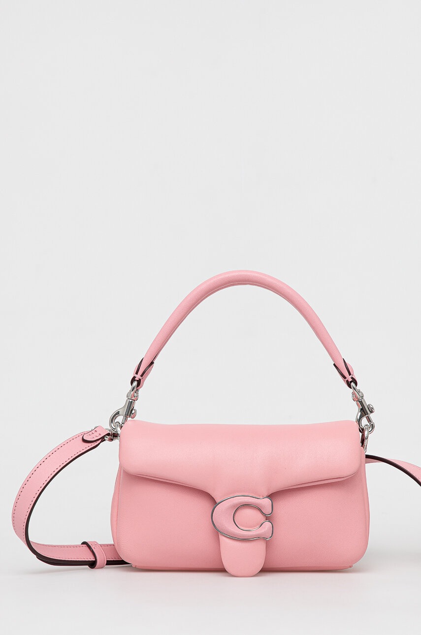

Кожаная сумочка Coach цвет розовый
