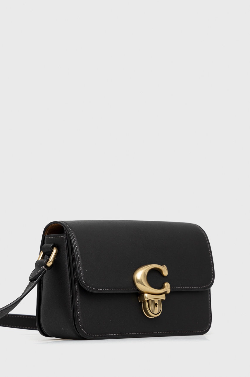 

Кожаная сумочка Coach цвет чёрный