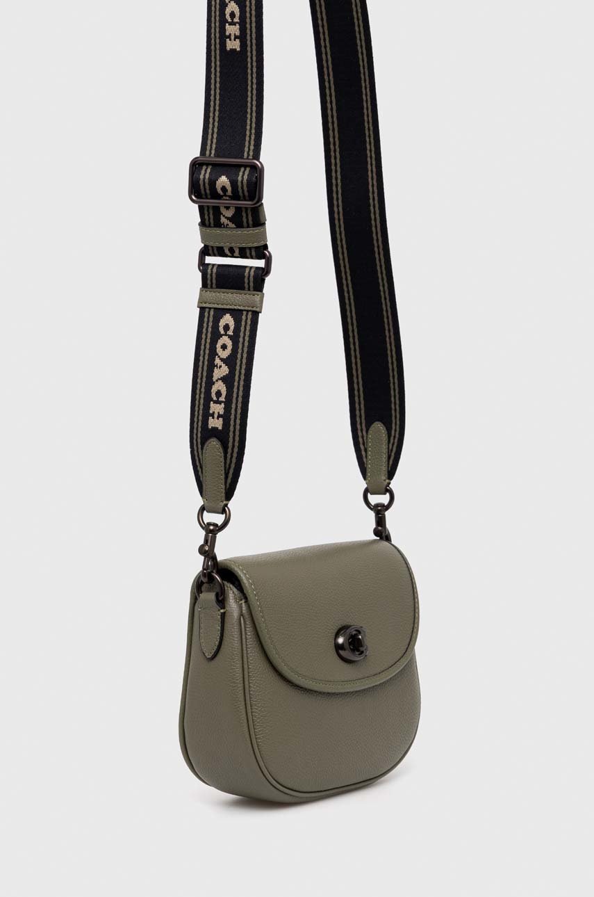 

Шкіряна сумочка Coach колір зелений