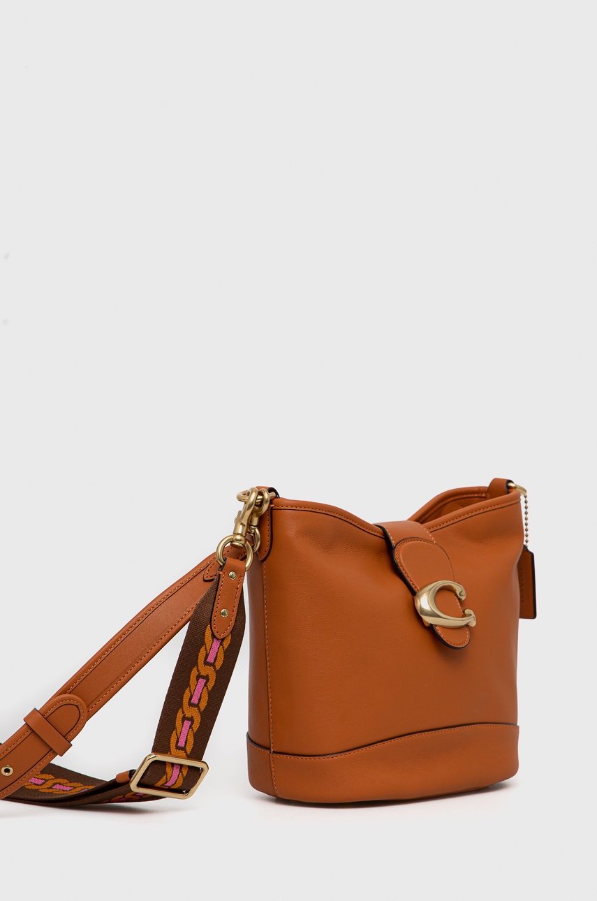 

Шкіряна сумочка Coach колір коричневий