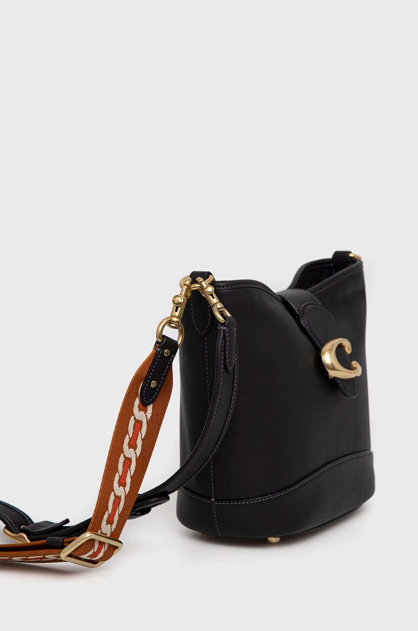 

Кожаная сумочка Coach цвет чёрный