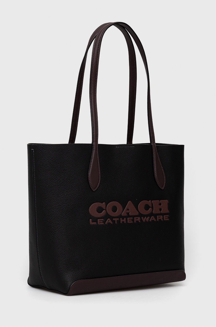 

Кожаная сумочка Coach цвет чёрный