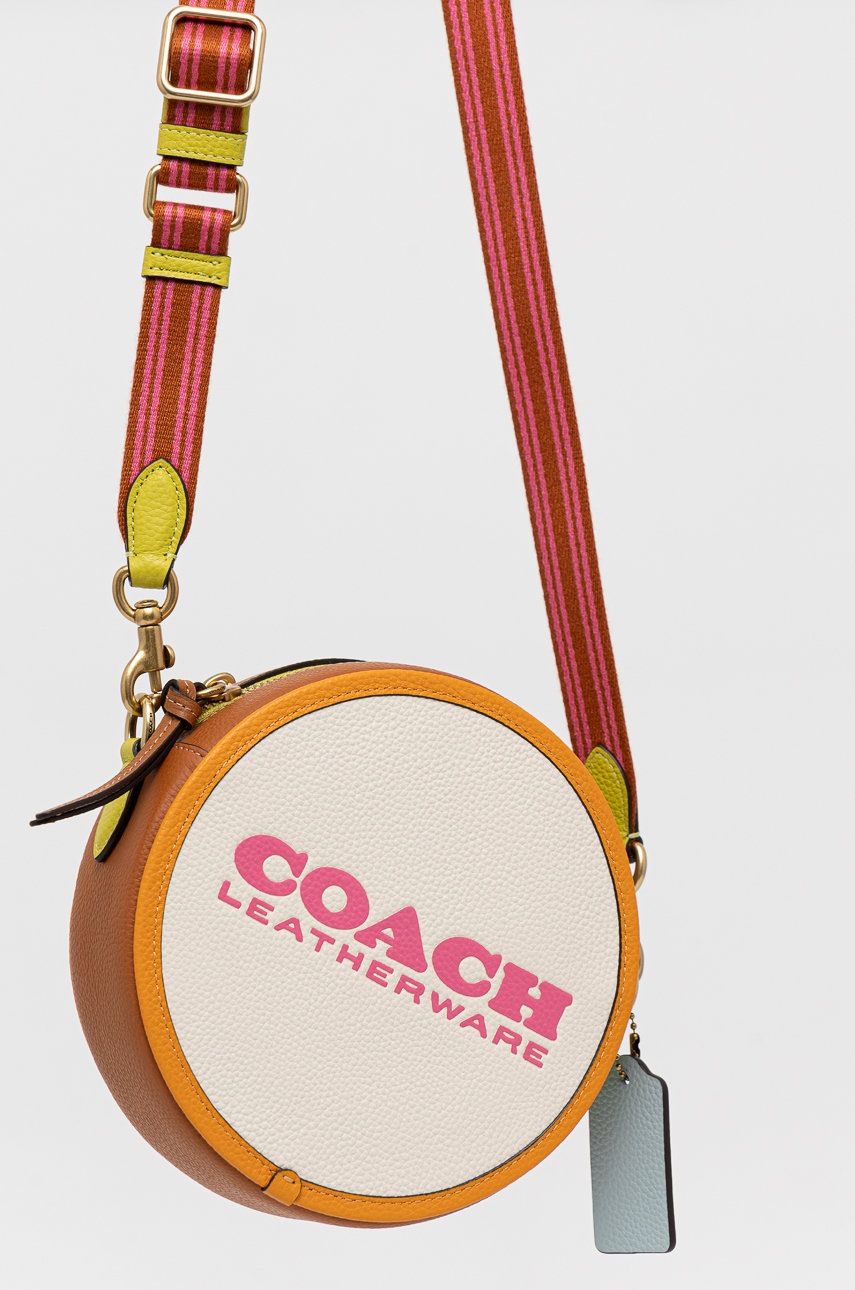 

Кожаная сумочка Coach цвет коричневый