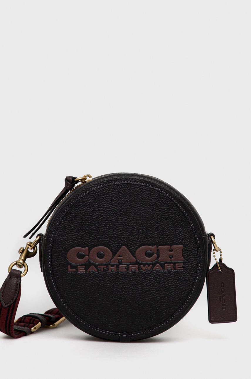 

Кожена чанта Coach в черно, Черен