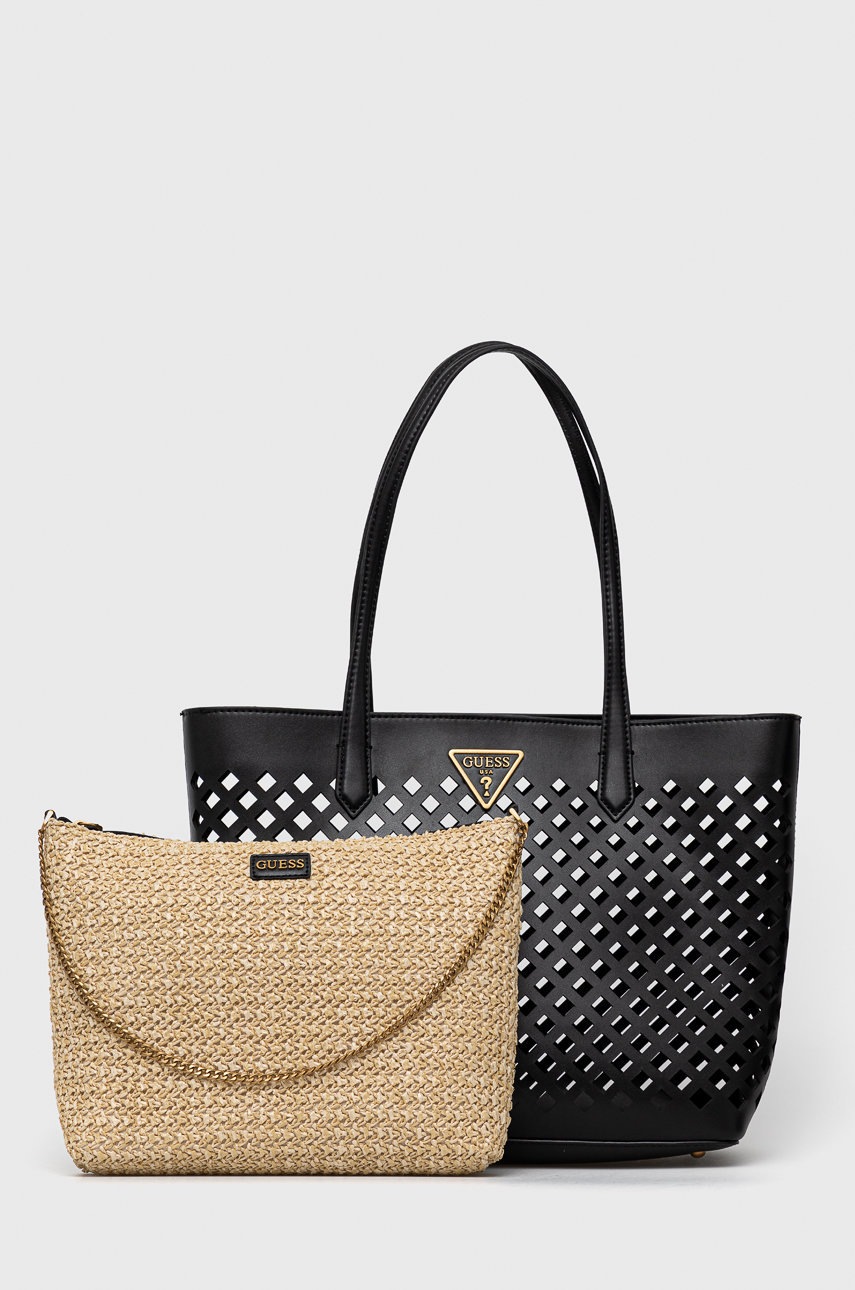 

Чанта Guess в черно, Черен