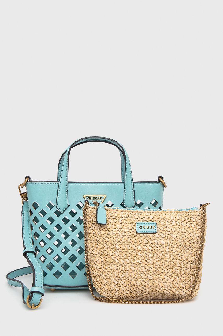 

Чанта Guess в тюркоазено, Тюркоазен