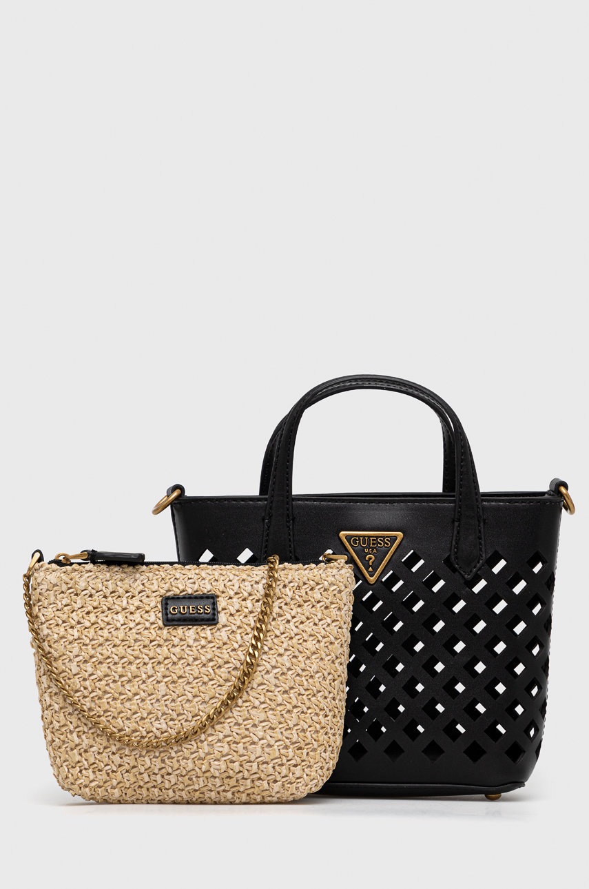 

Чанта Guess в черно, Черен