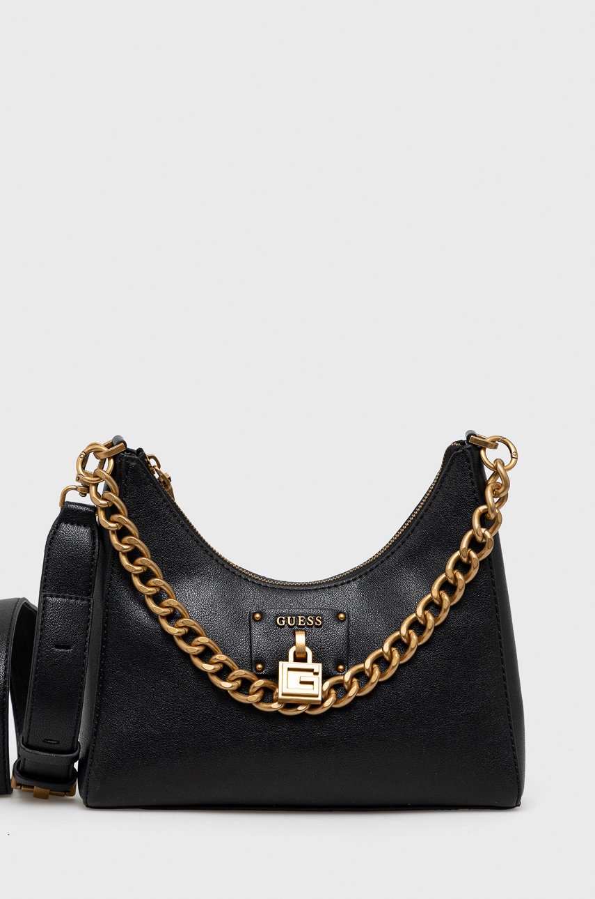 

Чанта Guess в черно, Черен