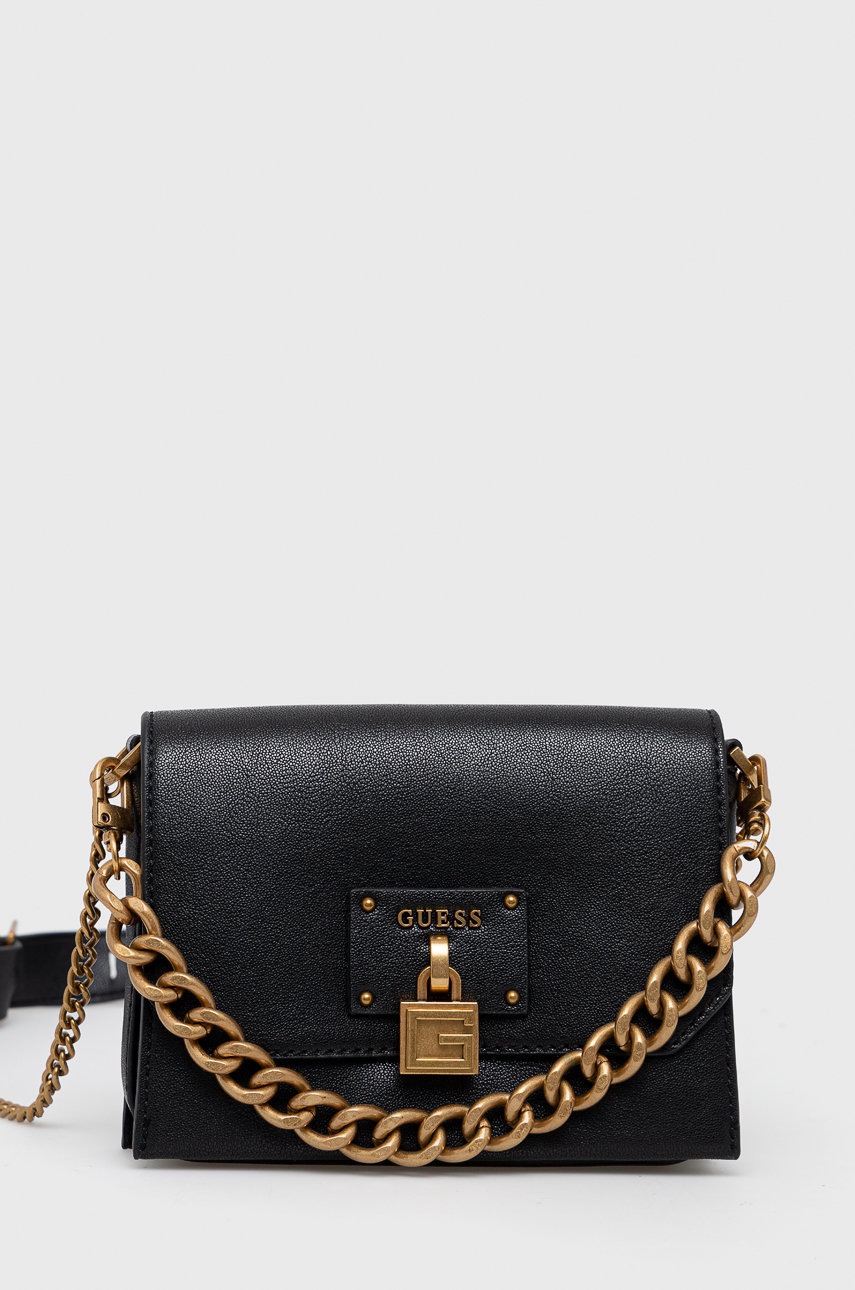 

Чанта Guess в черно, Черен
