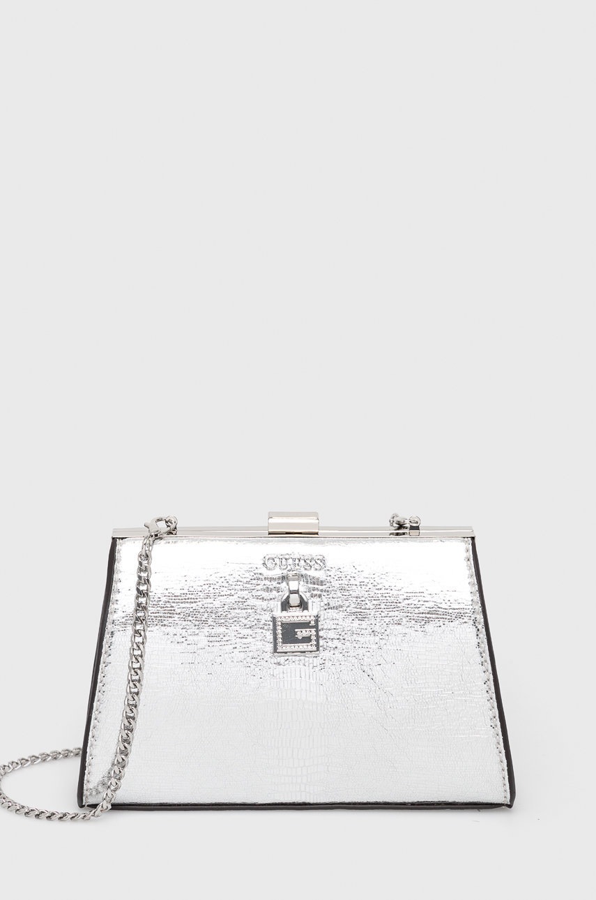 

Чанта Guess в сребристо, Сребърен