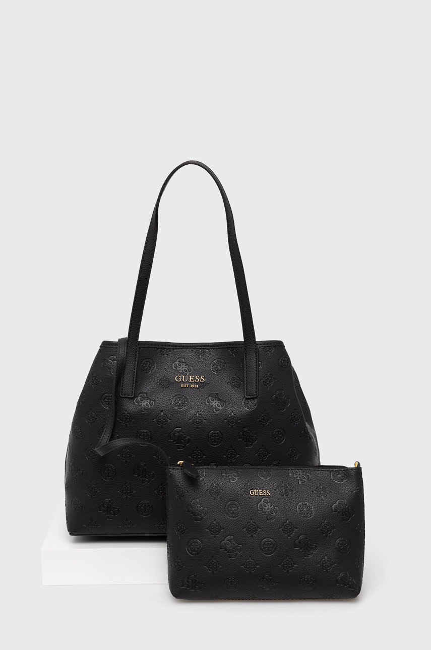 

Чанта Guess в черно, Черен