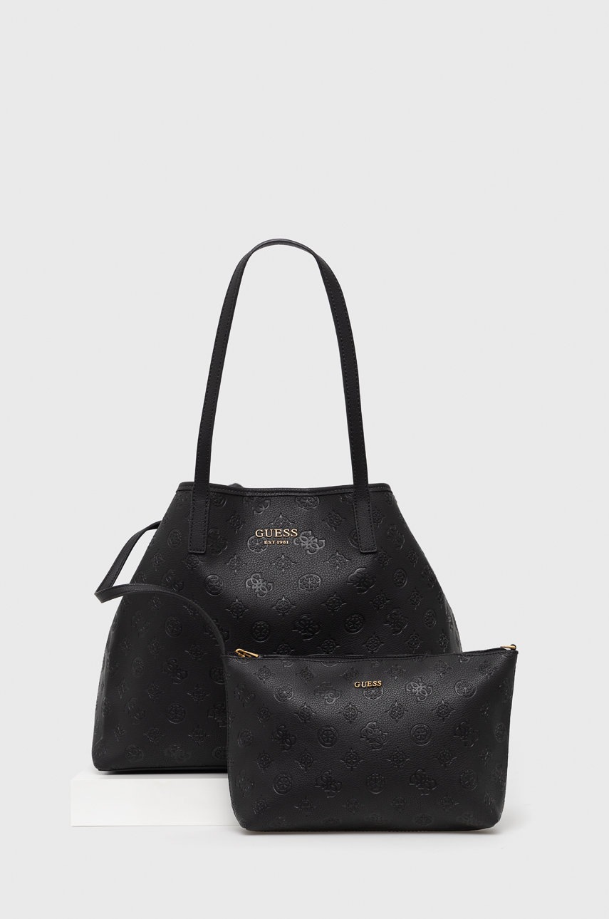 

Чанта Guess в черно, Черен