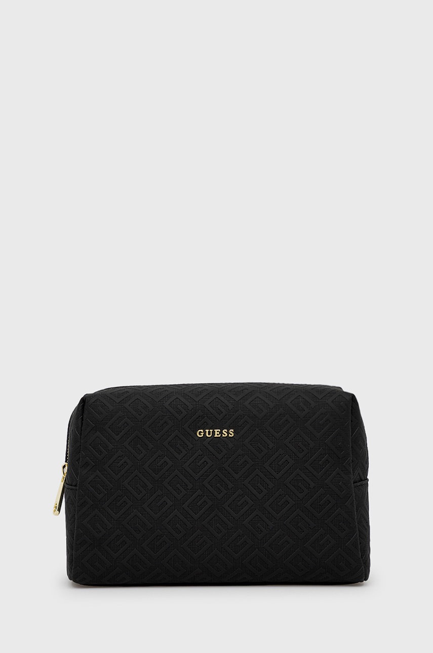 

Козметична чанта Guess в черно, Черен