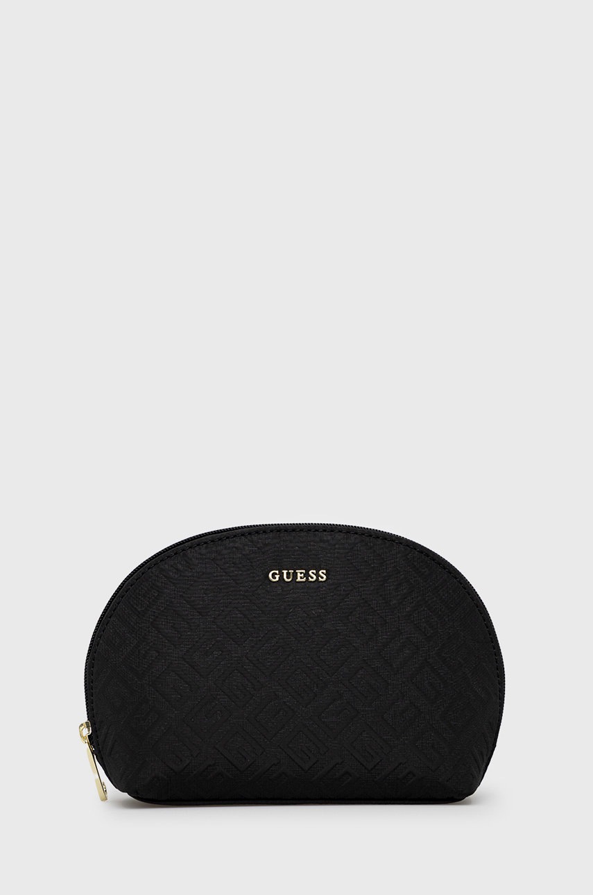 

Козметична чанта Guess в черно, Черен