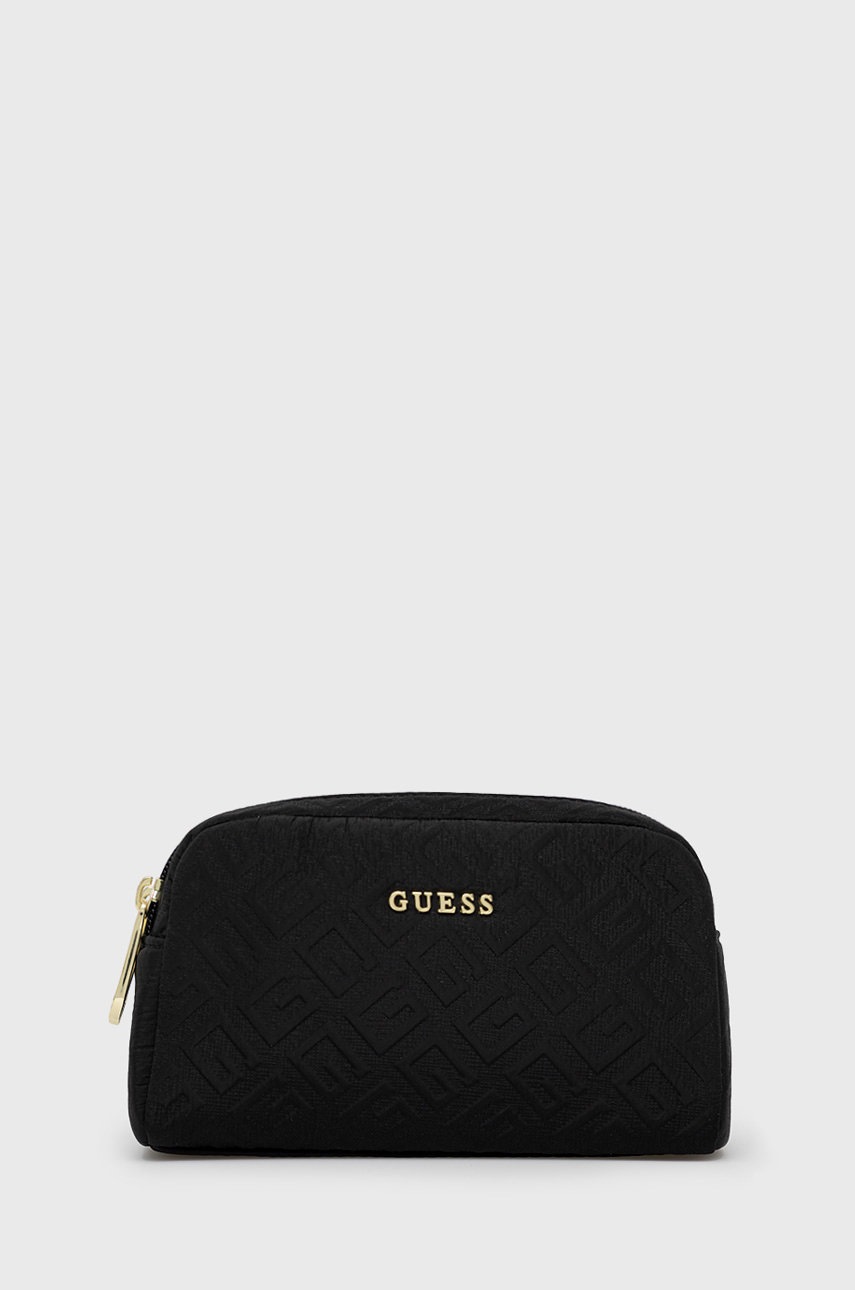

Козметична чанта Guess в черно, Черен