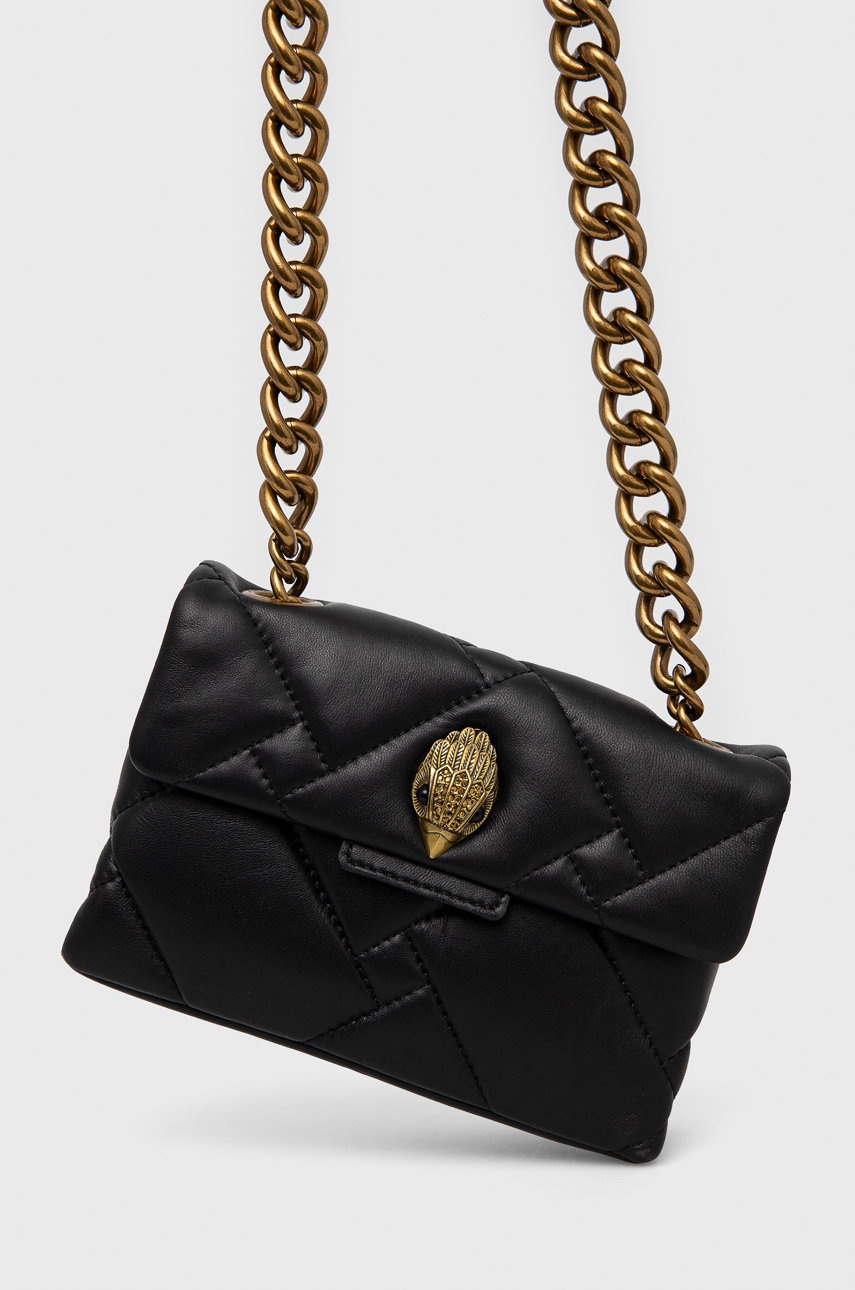 

Кожен клъч Kurt Geiger London в черно, Черен