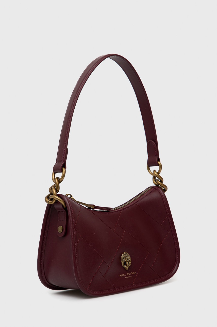 

Кожаная сумочка Kurt Geiger London цвет фиолетовый