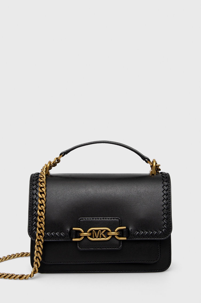 

Кожена чанта MICHAEL Michael Kors в черно, Черен