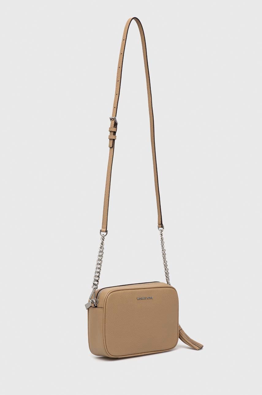 

Шкіряна сумочка MICHAEL Michael Kors колір бежевий