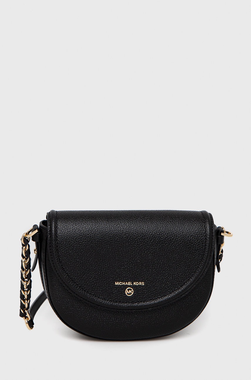 

Кожена чанта MICHAEL Michael Kors в черно, Черен