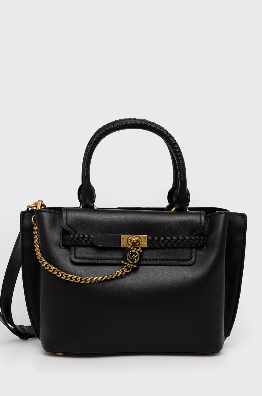 

Кожена чанта MICHAEL Michael Kors в черно, Черен