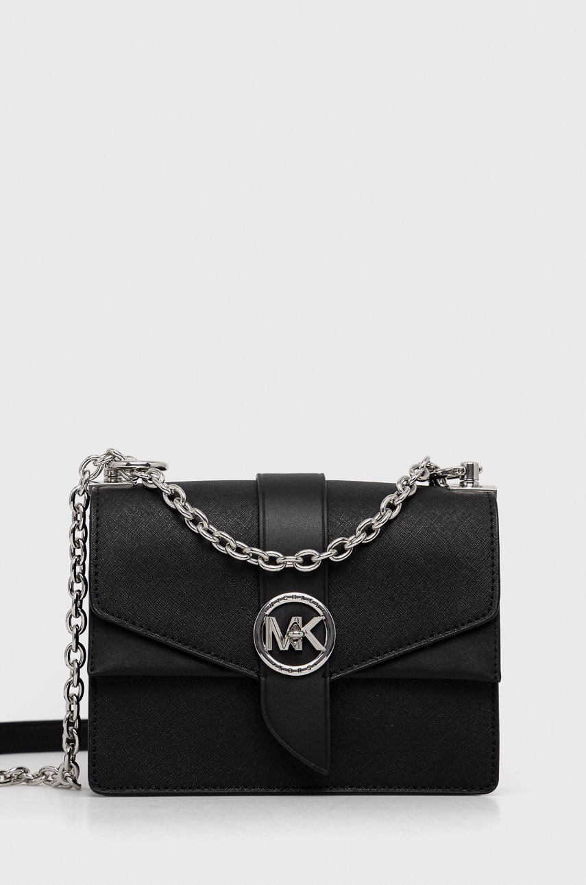 

Кожена чанта MICHAEL Michael Kors в черно, Черен